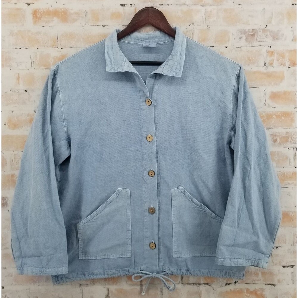 Vintage Sea Breeze of California Button Up Blouse Cotton Long Sleeve Small USA